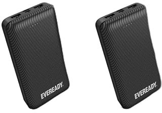 EVEREADY - Lot DE 3 Batteries externes 10000 mAh + Câble USB-A/Micro-USB - Noir