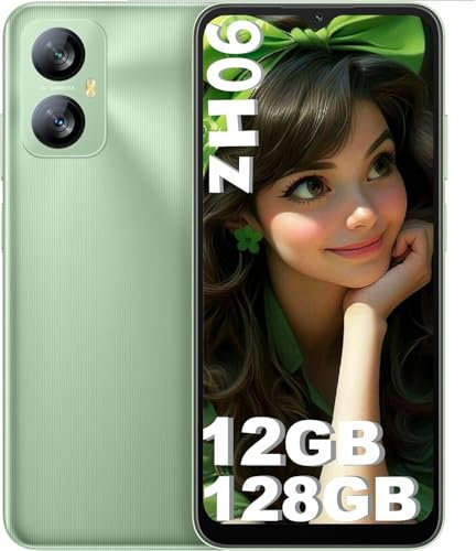 Blackview A52Pro Teléfono Móvil Libres 2024, 12GB + 128GB(TF 1TB) 6.52'' Pantalla HD+ 90Hz Smartphone Android 13, 5180mAh Cámara de 13MP Moviles con 4G Dual SIM, Octa-Core/Huella Digital/GPS