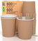 600 Bicchieri in Carta Avana 240ml in Carta con Palette Monouso Bevande Calde e Fredde Tè Infusi Acqua Ecologici Biodegradabili Tazze Monouso Colorate + 600 Palette da 11cm in Legno di Betulla