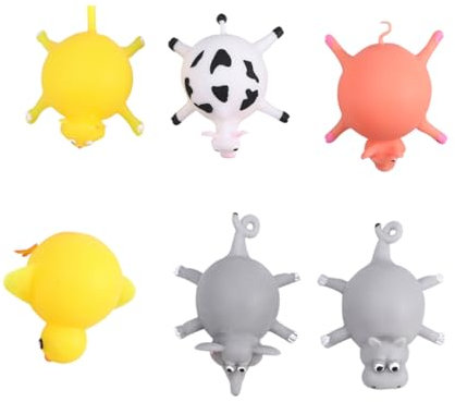 Abaodam 6 Stück Tpr Aufblasbare Ballonspielzeuge Für Kinder Und Erwachsene Stressabbau Spielzeug Lustige Tierdesigns Zur Förderung Von Entspannung Und Fokus