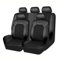 FURLOU 9 Stück Sitzbezüge Auto für Mercedes-Benz Classe A A200 A180 W169 A160 A150 W169 A170 2000-2024, PU-Leder Autositzbezüge Set Komfortabel Atmungsaktiver Innenraum Zubehör,Black