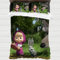 XYOK Mascha und der Bär Bettwäsche 135x200 3teilig Karikatur Kinder Bettbezug Mikrofaser Kissenbezug Schlafzimmer Knitterfrei Bettwäsche Sets (Masha, Single 135x200)
