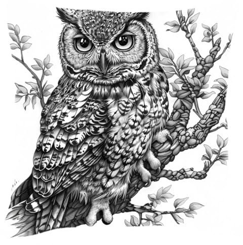 MAFANG 11CT Kreuzstich Kissen Set Niedliche Eulen-Sticksets Für Erwachsene, Anfänger, Kreuzstichkissen/Stickkissen-Set B 45x45cm