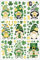 Arecobticy Wandaufkleber, 9 Bögen, Patricks-Day-Aufkleber, Fensteraufkleber, Kleeblatt, Grün, Zwerg, Kobold, Fensteraufkleber, Urlaubsparty-Zubehör