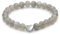 Bracelet en labradorite véritable pierre précieuse avec perles rondes de 6mm et cœur en acier inoxydable - différentes longueurs - bracelet en pierres précieuses porte-bonheur talisman cadeau