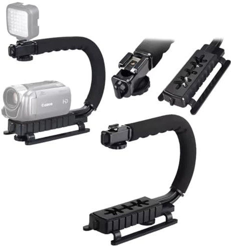 Laven & Ivory Camera Stabilizer Handle Grip for DSLR & Action Cameras – Video Recording Stabilizer with Anti-Slip Foam Grip, Mount Compatible with GoPro, Canon, Nikon, Smartphones (Single Handed)