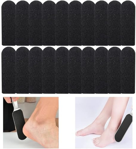 60 Pcs Foot File Replacement Pads for Stainless Steel Foot Rasp File,Professional Pedicure Foot File Refills Pads Sand Papers Replacement for Dead Skin Removing,Foot Bath Salon (S,#100)