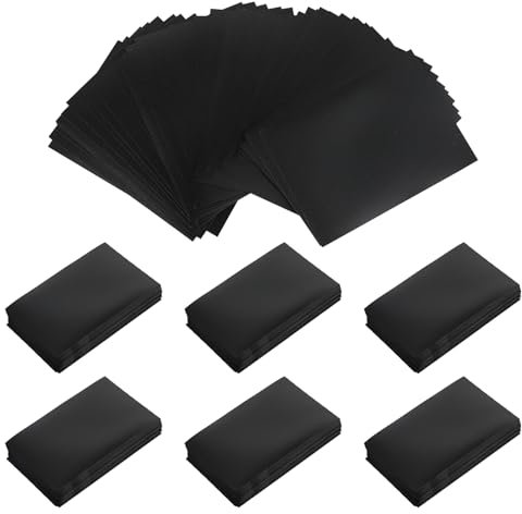 Confezione da 300 Bustine Protettive Premium 66 x 91 mm, Buste Protettive Manga, Bustine Protettive Nere per Carte Sportive, Bustine Pratiche per Collezionisti