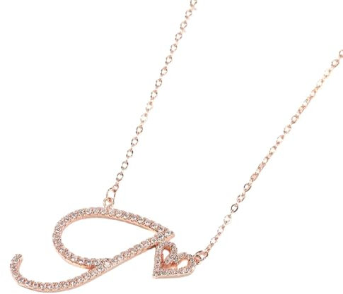 WACEH Jewelry Neue 2025 erste kursive Buchstaben mit Herz-Anhänger-Halsketten Iced Out erste Halskette Modeschmuck Collier Lettre mit für Sie Necklaces Earrings