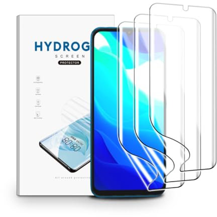 nvskvd Películas de Hidrogel para Xiaomi Mi 10 Lite 5G, 3 Piezas TPU Protectores de Pantalla Película Transparente Flexible Suave (NO vidrio templado)