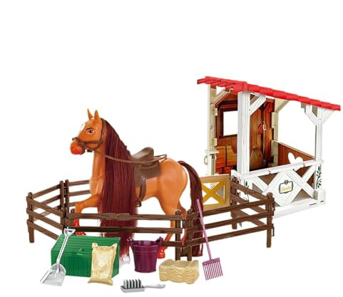 Horse Club Spielset,Reitspielset,Abnehmbare Figur, Pferdespielzeug, Reitspielset | Rollenspiel-Tierspielzeug, realistischer Pferdeclub für Mädchen und Kinder