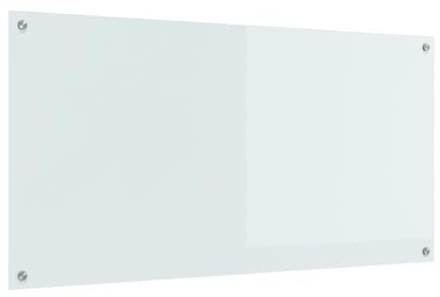 vidaXL Küchenrückwand Weiß 120x60x0,6 cm Hartglas