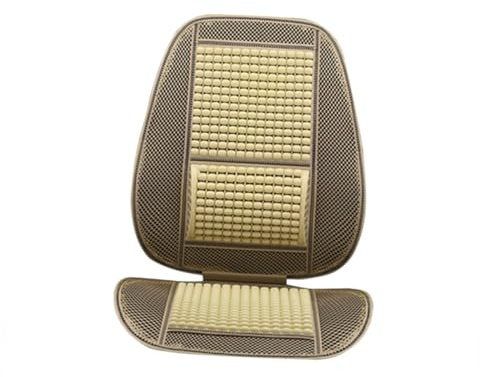 Sommer Bambus Sitzkissen 98x49x0,6cm für Büro und Autositz Schwarz | Belüftet mit Massagefunktion, Kunststoff und Polyurethan Draht, für Büroarbeitsplatz und Fahrer