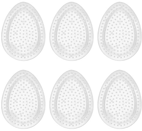 6 Stück Bügelperlen Platten Eiform, 5mm Bügelperlen Steckplatten, Bügelperlen Vorlagen 9x7cm,Transparent Stiftplatten Bügelperlen Schablonen, Steckplatten für DIY Handwerk Machen