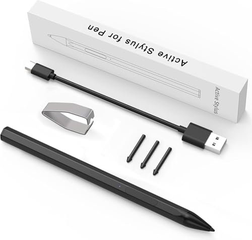 MAYDORHER Stylus Pen for ASUS Transformer/Vivobook Flip/Zenbook/Notebook Touchscreen Laptop Tablet Rechargeable, MPP 2.0 Tilt Pencil 4096 Pressure Sensitivity, for Microsoft MPP Protocol (Black)