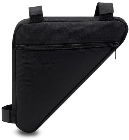 HAGOT Borsa Telaio Triangolare per Bici, Manubrio Anteriore Impermeabile, Borse Portaoggetti Sottosella con Striscia Riflettente, Marsupio per Bici da Corsa e Mountain Bike