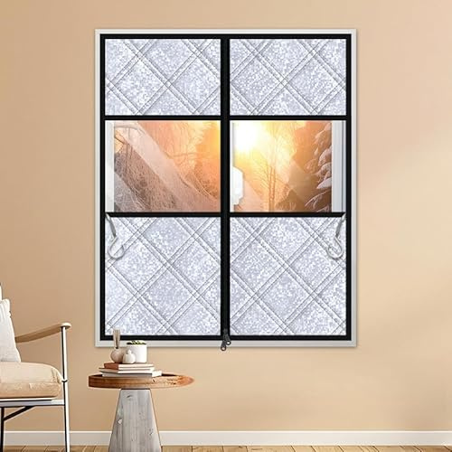 Wärmeschutzfolie Fenster fensterfolie Sonnenschutz Schallschutz Fenster Aluminiumfolie Isolierfolie für Das Heimbüro Garage (80 * 120,s2)