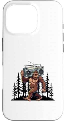 Retro Boombox Bigfoot Lustige Cryptid Forest Musik Hülle für iPhone 16 Pro