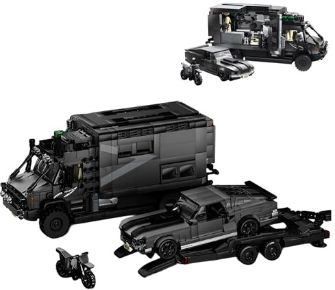 DzirePada Technick RV Bausteine Bausatz, 2135 Teile Kreatives Fahrzeug LKW Klemmbausteine Kit, Sportwagen Anhänger Modell Spielzeug, Geschenkideen für Büro, Wohnkultur, Erwachsene und Jugendliche