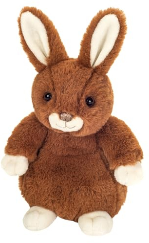 Teddy Hermann 93988 Hase Luna Dunkelbraun 20 cm, Kuscheltier | Besonders flauschiger Premium-Plüsch, mit viel Liebe zum Detail, ab 0 Monaten, waschbar, weicher Plüsch