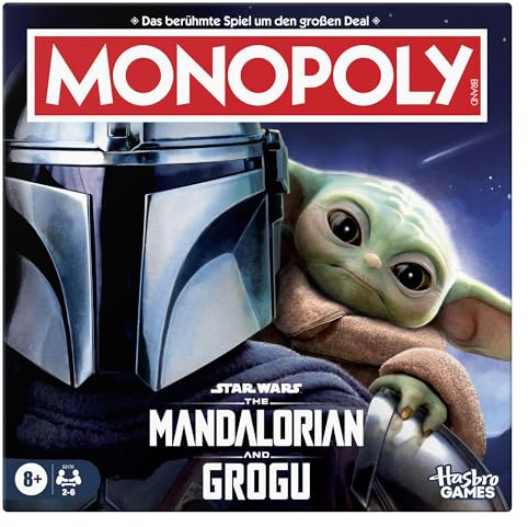 Monopoly: Star Wars The Mandalorian and Grogu Edition Brettspiel | Inspiriert durch den Film | Familienspiele für Kinder und Erwachsene | 2 − 6 Spieler | ab 8 Jahren