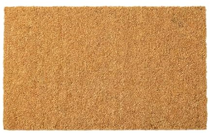 Nicoman Natural Coir Doormat, Cut to Size, 17mm Thick, Indoor and Outdoor Use, Heavy Duty Non Slip, Mud Scraping Entry Mat (90 x 60 cm)