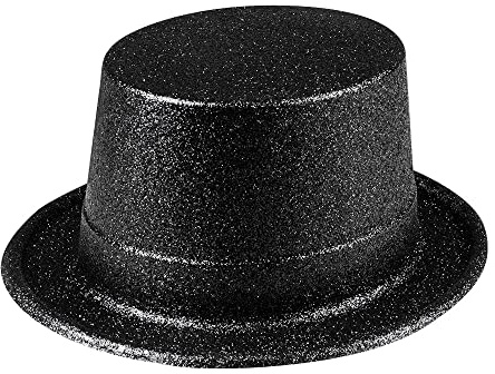 Boland 04252 Hut Glitter, unisex-adult, Schwarz, One Size