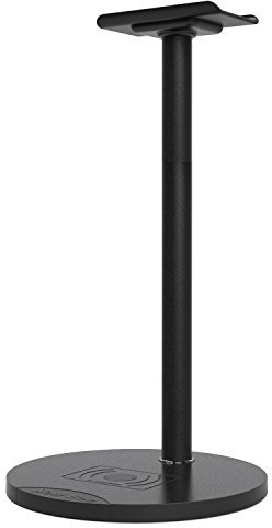Forrader Qi Wireless Charger Headphone Stand, Universal Aluminum(Anodized)+TPU+ABS Headphone Holder Stand to Protect Your Headphones Perfectly and Integrates with Qi Wireless Charger (Black)
