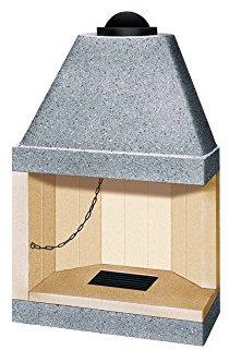 Caminetto camino refrattario cucina cibi legna angolo e parete mc 40 VZ65 MD-MS