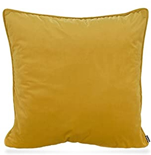 H.O.C.K. Nobile Samt Kissen inkl. Füllung Kuschelkissen Sofakissen Couchkissen (maiz-Gold 026, 60 x 60 cm)