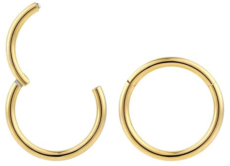 (7mm) Titan 1,2 mm Segment Nasenring Hoop Knorpelohrring Septum Clicker Ring Klappbarer Lippenring Conch Daith Helix Rook Tragus Lobe Snug Piercing Schmuck 2 Stck