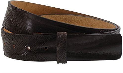 Luca Kayz Ledergürtel Wechselgürtel ohne Wechselschnalle SIENA 4cm dark taube, Größe:Bundweite 90cm