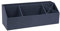 Bigso Box of Sweden ELISA Schreibtisch Organizer mit 4 Fächern – Ordnungssystem für Zettel, Büroklammern, Stifte usw. – Sortierkasten aus Faserplatte und Papier – blau