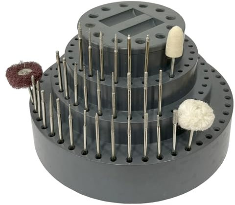 Jewellers Tools 114 Hole Revolving Burr Stand : Bur Drill Holder Rotary Cutting Bits Organiser Tool (515)