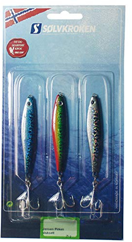 Solvkroken Jensen Pirken - Pilker, Meersköder, Jig, Blinker, Meerforellenköder, Angelköder, Gewicht/Länge/Hakengröße:25g / 7.5cm / Gr. 3, Farbe:B/M