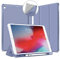 Custodia per iPad Air 3 2019, VAGHVEO Pro 10,5 2017 Cover con Built-in Pencil Holder [Auto Sonno/Sveglia], Pelle PU Flessibile Protettiva Morbida TPU Traslucida Posteriore Smart Case, Grigio Viola
