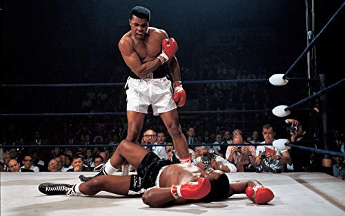 Tainsi Muhammad Ali Boxing Sonny Liston Poster Print - Matte poster Frameless Gift 11 x 17 inch(28cm x 43cm)*IT-00028