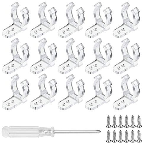 LOPOTIN 100 Stück Befestigungsclips Lichtschlauch LED Strips Clips mit 200 Schrauben 1 Kreuzschlitzschraubendreher Halterung Lichterschlauch Transparenten Lichtclips Befestigung