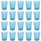 Engelland - 20 x Plastikbecher, Trinkbecher, Hell-Blau, Frostoptik, 250 ml, mit Eichstrich, bruchfest, stapelbar, Mehrweg, Kunststoff, wiederverwendbar, Party-Becher, Trink-Glas