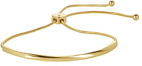 WOWORAMA Verstellbare Schiebearmbänder aus Gold für Frauen Freundschaftsarmreif zierlicher Goldbarren Strang Armreif Modeschmuck