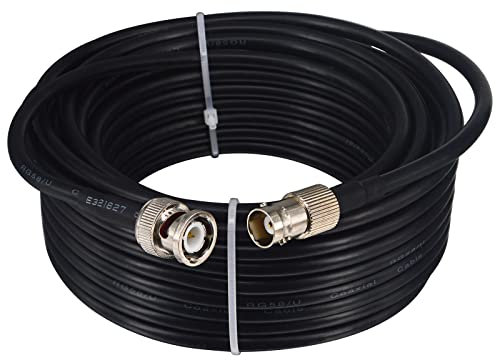 BOOBRIE Cable BNC macho a BNC hembra de 10 m RG58/U BNC cable de extensión BNC macho a hembra cable de video HD puente coaxial BNC cable coaxial para transmisión de video CCTV SDI cable de plomo