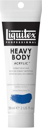 LIQUITEX 8870157 Professional Heavy Body Acrylic Paint, Cobalt Blue Hue, 59ml Tube