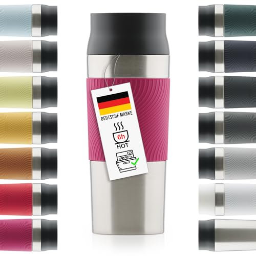 Blumtal - Mug Isotherme Etanche - Tasse Isotherme 500 ml - Des Heures D'Isolation Pour Boissons Chaudes Et Froides - Avec Fermeture Quick Press Pratique - Berry Rose