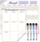 CUHIOY Kalender Monatsplaner Wochenplan Whiteboard Selbstklebend für Kühlschrank oder Wand – Für jede glatte Oberfläche, Mit Nanotechnologie, Abwischbar Kalender 2026 für Familienplan Organisation