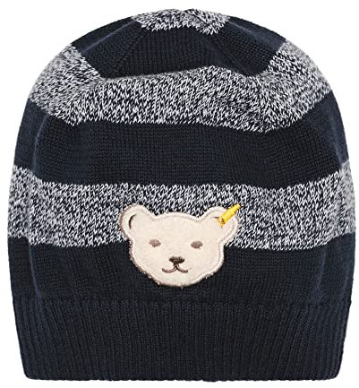 Steiff Boy's Bommel Beanie-Mütze, Navy, 55