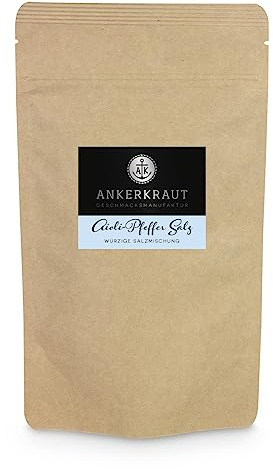 Ankerkraut Aioli-Pfeffer Salz, leckere Aioli Butter selber machen, mit Knoblauch, 320 g im Beutel