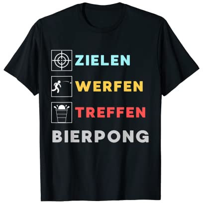 lustige Bierpong Trinkspiel Bierball Flunkyball outfit T-Shirt