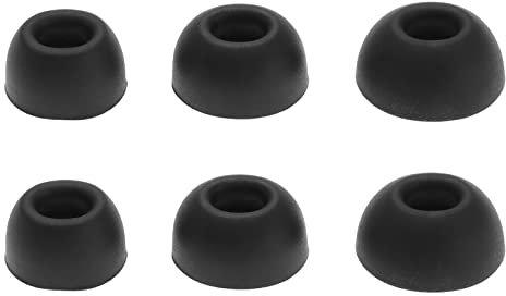 EMSea 6 Pares Almohadillas Silicona Compatible con Auriculares Anker Soundcore Life P2 Almohadillas Suaves para Los Oídos Tapón para Los Oídos L/M/S 2 Pares Cada Tamaño Negro
