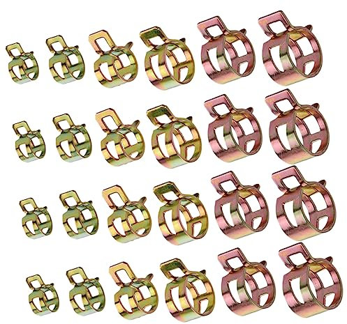 MILISTEN 1 Satz 60 Stück Kleine Schlauchschellen Schneckenspanner-kit Werkzeug Für Schlauchschellen Schlauchclip-sortiment Kühlerschlauchschellen Schlauchschelle Aus Metall Klemme Benzin