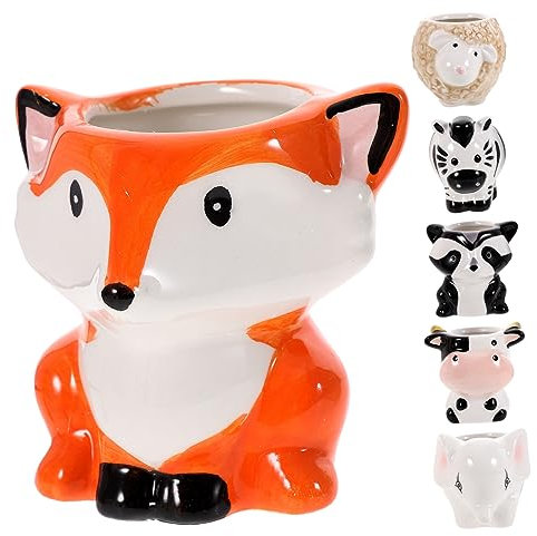 Yardwe Petits Pots À Bonsaï en Céramique en Forme Danimaux Décoratifs pour Le Jardin